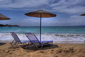 Lounging by the Beach, lounging, beach HD wallpaper