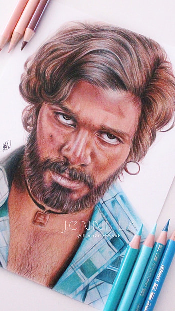 Pushpa, Sketch HD phone wallpaper