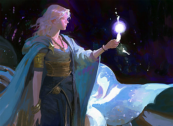 Celestial Light, fantasy, sorceress HD wallpaper