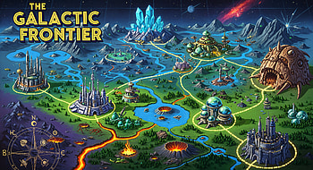Galactic Frontier — Cosmic Realm, Map, Sci Fi, Fantasy Map HD wallpaper
