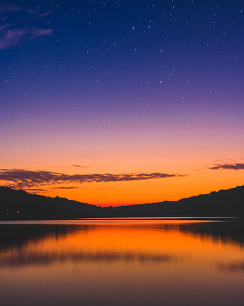 Nature, Sunset, Usa, Horizon, Lake, United States, Bella Vista HD phone wallpaper