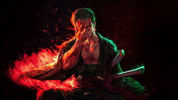 Zoro From One Piece, zoro-roronoa, one-piece, anime, ai, artwork, digital-art, dark, black HD wallpaper