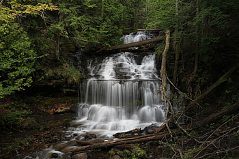 Wagner Falls, Waterfalls, Michigan, Munising, Wagner HD wallpaper