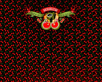 Cherries, black, 1950, red HD wallpaper