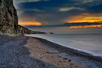 Cliff Beach , cliff, beach, sea, waves, nature, ocean HD wallpaper