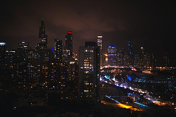Cities, Architecture, Building, Lights, Night City, Skyscrapers HD wallpaper