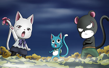 Happy Cats, Fairy Tail, Anime HD wallpaper