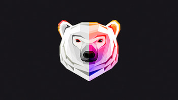 White Bear Minimal , bear, minimalism, minimalist, artist, artwork, digital-art, deviantart HD wallpaper