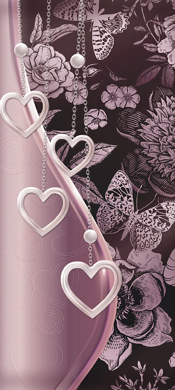 RoseGold metal Heart, love, organ, beautiful, magenta, butterfly, valentine HD phone wallpaper