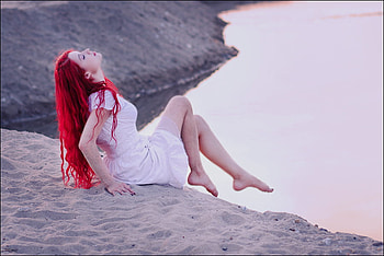 Redhair, sexy, girl, model HD wallpaper