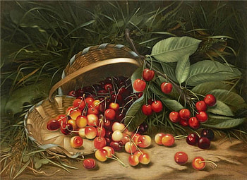 Art, fruit, abstract, cherries HD wallpaper