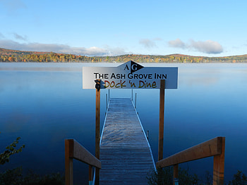 Autumn At The Ash Grove, graphy, Kamaniskeg Lake, Lake, Dock, Nature, Autumn, The Ash Grove, Sky HD wallpaper