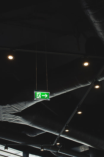Arrow, Dark, Minimalism, Nameplate, Plate, Pointer, Output, Exit HD phone wallpaper