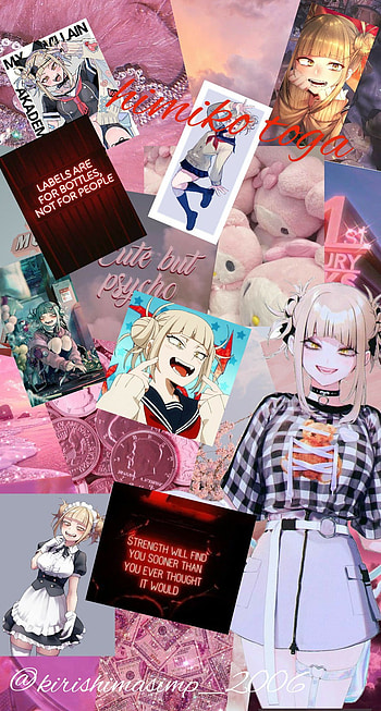 Himiko toga, red, pink, mha, bnha, cute, anime HD phone wallpaper