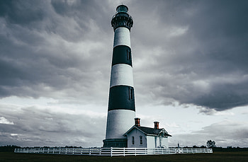 Nature, Sky, Structure, Fence, Lighthouse HD wallpaper