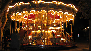 Merry go round posted in Paris, background, Mobile , 2015 Christmas HD wallpaper
