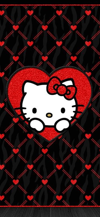 Hello kitty, red, whiskers HD phone wallpaper