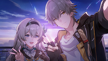 Honkai: Star Rail Ultra Featuring Firefly and Caelus, Honkai: Star Rail, Firefly (Honkai: Star Rail), Caelus (Honkai: Star Rail), video game HD wallpaper