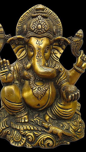 3d Ganesh, Dark Theme HD phone wallpaper