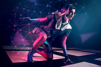 Sombra Cosplay, sombra, overwatch, artwork, games, cosplay HD wallpaper