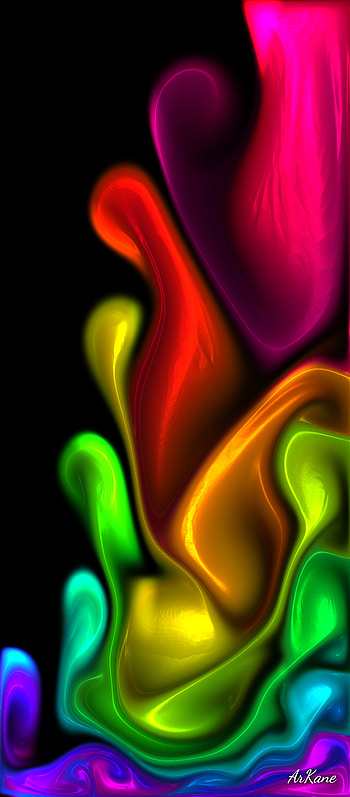 Rainbow Ribbons2, bright, abstract, colorful, flow HD phone wallpaper