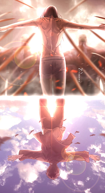 Eren Yeager, aesthetic, historia, ymir, rumbling, titan, jean, mikasa, armin, zeke, levi HD phone wallpaper