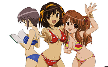 The Melancholy Of Haruhi Suzumiya, asahina, yuki, suzumiya, melancholy, mikuru, of, the, nagato, haruhi HD wallpaper