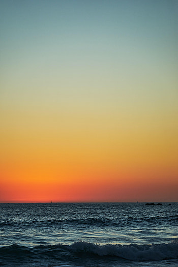 Nature, Sunset, Sea, Waves, Horizon, Wavy HD phone wallpaper