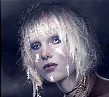 Hair color Face, cg, fantasy, face, digital art, girl, eye, hair, female HD wallpaper