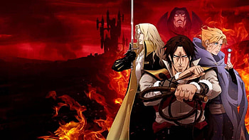Castlevania, vampires, woman, man HD wallpaper