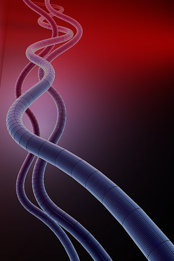 3D, Wavy, Plexus, Tubes, Tube HD phone wallpaper