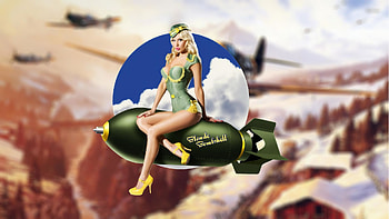 Pinup Bomber Babe () HD wallpaper
