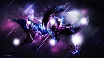 Strange Purple, abstract, 3d HD wallpaper