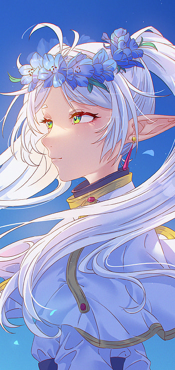 Frieren’s Elegant Gaze – Anime from Beyond Journey's End, Anime, Frieren: Beyond Journey's End, Frieren (Frieren: Beyond Journey's End) HD phone wallpaper