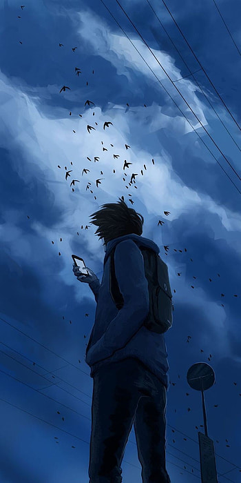 Anime Sky, cloud HD phone wallpaper