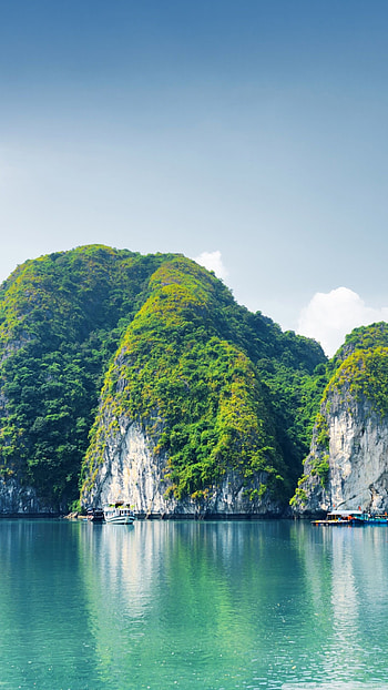 Ha Long Bay, Scenic backgrounds, Serene atmosphere, Spectacular beauty HD phone wallpaper