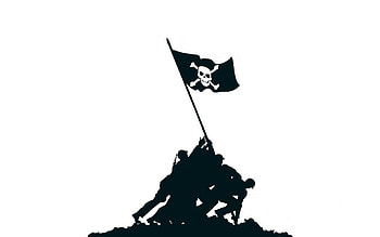 Privacy Minimalism, pirate, artist, digital-art, minimalism HD wallpaper