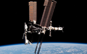 International Space Station, Wide-screen view, Astronomical wonder, Space travel HD wallpaper