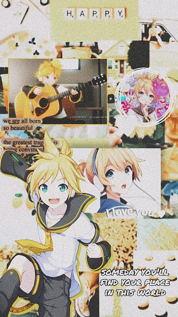 Len vocaloid, art, facial expression HD phone wallpaper