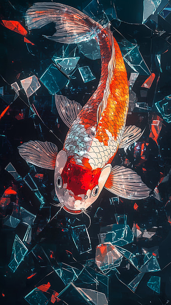 Koi Majesty: A Stunning to Brighten Your Screen, fish HD phone wallpaper
