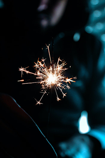Dark, Sparks, Glow, Bengal Lights, Sparklers HD phone wallpaper