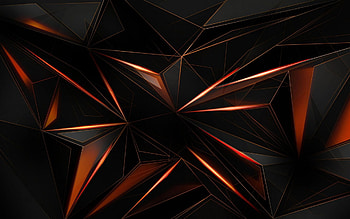 black geometric background, black geometric abstraction, black triangles background, polygons background, black creative background HD wallpaper