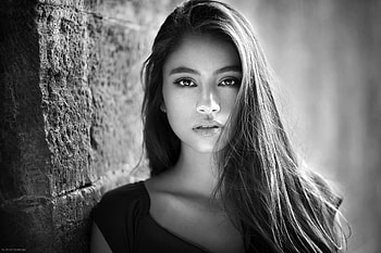 Black & White, woman, model HD wallpaper