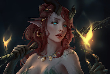 Red-haired-elf, elf, Fantasy, haired, Red HD wallpaper