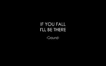 Minimalistic text quotes funny ground black background HD wallpaper