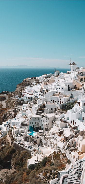 Santorini Greece, , backgrounds, Greek paradise HD phone wallpaper