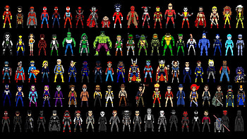 Microheroes (90+ TV/movie/comic/cartoon/video game characters) [] ... HD wallpaper