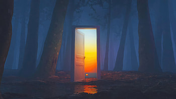 Beyond Closed Doors Hopes Illuminating Path, artist, artwork, digital-art HD wallpaper