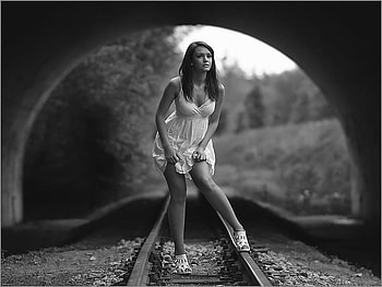 A Day in Their Life, model, graphy, woman, black and white HD wallpaper