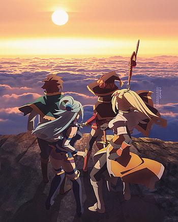 Konosuba, cloud, sky, Anime, Anime , Megumin, Konosuba anime, Konosuba , Kazuma HD phone wallpaper
